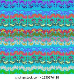 Abstract background multicolored weave striped seamless pattern.