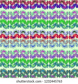 Abstract background multicolored weave striped seamless pattern.