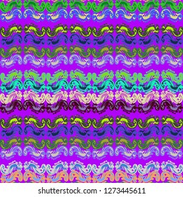 Abstract background multicolored weave striped seamless pattern.