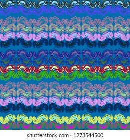 Abstract background multicolored weave striped seamless pattern.