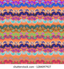 Abstract background multicolored weave striped seamless pattern.
