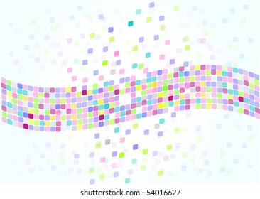 Abstract background with multi-coloured small squares
