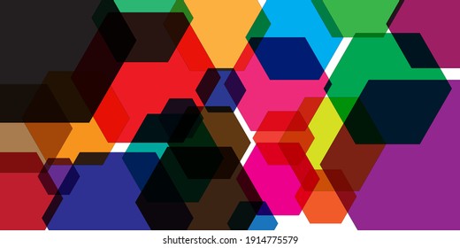 abstract background of multiple colorful polygons