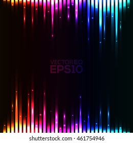 Abstract Background. Music Equalizer.Colorful Light Lines. Vector Illustration