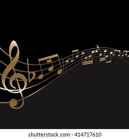 Abstract background with a music notes background