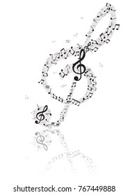 Abstract Background Music notes. Vector Illustration