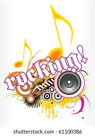 abstract background for music, vector illustration
