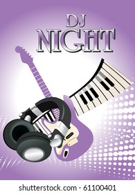 abstract background for music, vector illustration