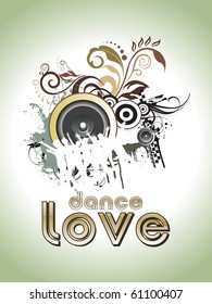 abstract background for music, vector illustration
