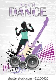 abstract background for music, vector illustration