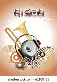 fondo abstracto para la música, ilustración vectorial