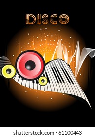 abstract background for music, vector illustration