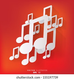 abstract background with music web icon,flat design