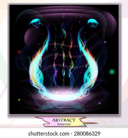 abstract background, musical instruments, retro, vector illustration