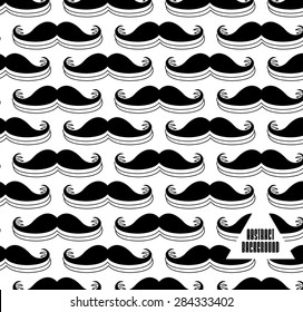 Abstract background with mustache for design can be used for invitation, congratulation