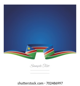 Abstract background Namibia flag ribbon