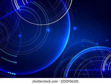 Abstract background, nanotechnology. Futuristic design. Cosmic style.