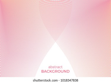 Abstract background with narrow wavy lines. Vector illustration
