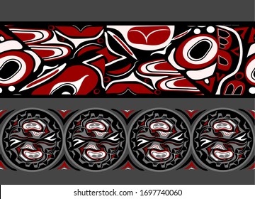 abstract background native north american set