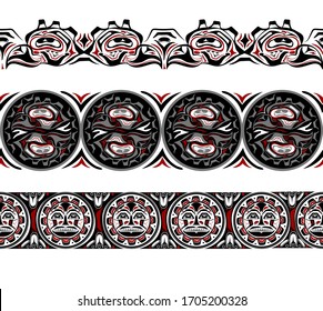 fondo abstracto nativos de América del Norte conjunto