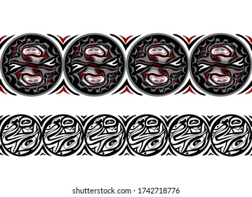 abstract background native north american set