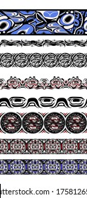 abstract background native north american set
