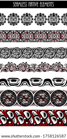 abstract background native north american set