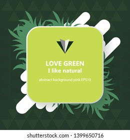 Abstract background for natural. Banner Creative background for business card. Green colors. Vector graphics. EPS-10