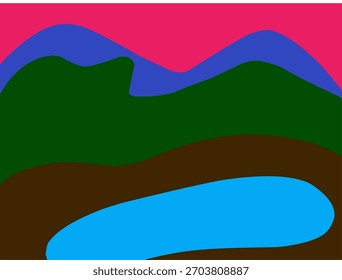 Abstract background of natural mountain scenery