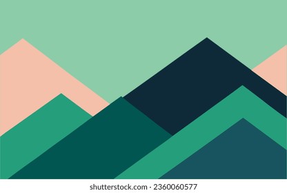 abstract background with a natural mountain theme, geometric, vector and illustration