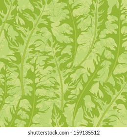 Abstract background, natural pattern, green dandelion leaves. Vector