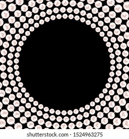 Abstract background with natural pearl garlands of beads. Vector illustration. EPS10