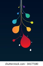 Abstract background with nature elements.