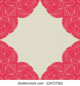 Abstract  background with nature ornament. vector illustration
