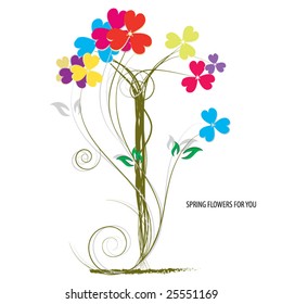 Abstract background with nature symbol
