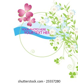 Abstract background with nature symbol