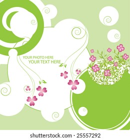 Abstract background with nature symbol