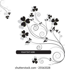 Abstract background with nature symbol