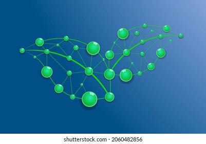 abstract background for nature and technology theme