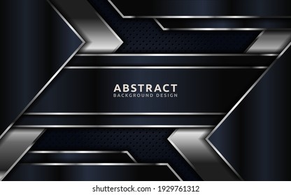 Antecedentes abstractos. Combinación de líneas marinas y plateadas. Usable para tarjeta de felicitación, banner, Landing Page, Presentation Background, Etc.