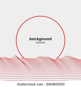 Abstract background with neat and precise lines with shapes like the setting sun