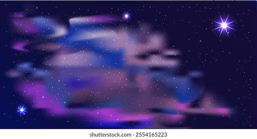 Abstract background "Nebula and stars". Vector illustration and raster drawing of the universe.