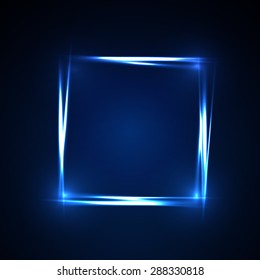 Abstract Background - neon banner behind Dark Design