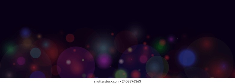 Abstract background with neon bubbles, iridescent colorful glass balls or spheres on a black background.
