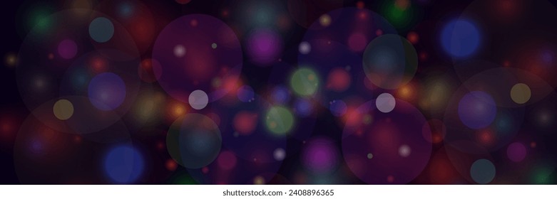 Abstract background with neon bubbles, iridescent colorful glass balls or spheres on a black background.