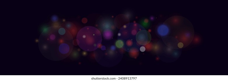 Fondo abstracto con burbujas de neón, bolas de vidrio coloridas iridiscentes o esferas sobre un fondo negro.