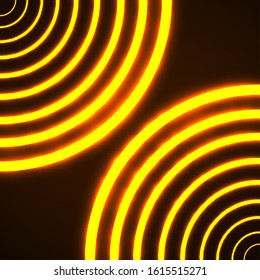 Abstract background with neon circles for design