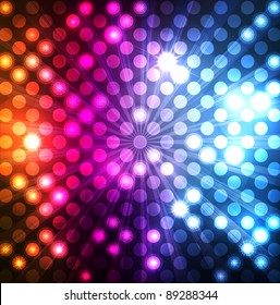 Abstract background with neon effects and colorful lights