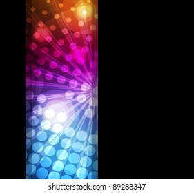 Abstract background with neon effects and colorful lights