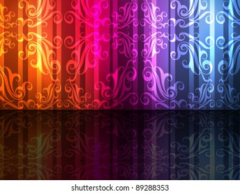 Abstract background with neon effects and colorful lights